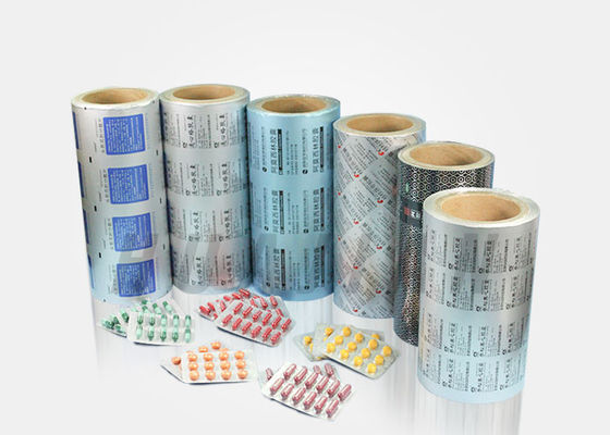 Les pilules pharmaceutiques de comprimés de capsule empaquetant l'or d'impression coloré ont enduit l'aluminium en aluminium de boursouflure